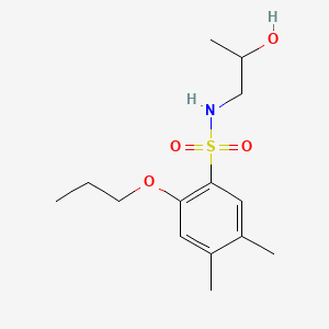 N-(2-hydroxypropyl)-4,5-dimethyl-2-propoxybenzene-1-sulfonamide