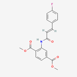 molecular formula C19H16FNO5 B6031271 dimethyl 2-{[3-(4-fluorophenyl)acryloyl]amino}terephthalate 