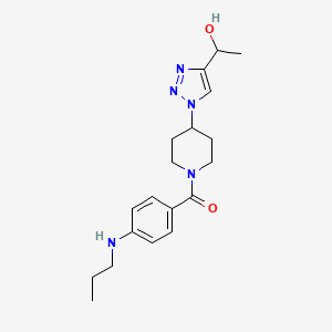 molecular formula C19H27N5O2 B6031279 1-(1-{1-[4-(propylamino)benzoyl]-4-piperidinyl}-1H-1,2,3-triazol-4-yl)ethanol 