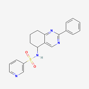 molecular formula C19H18N4O2S B6031297 N-(2-phenyl-5,6,7,8-tetrahydro-5-quinazolinyl)-3-pyridinesulfonamide 