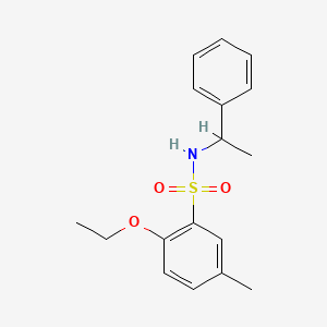 molecular formula C17H21NO3S B603132 2-ethoxy-5-methyl-N-(1-phenylethyl)benzene-1-sulfonamide CAS No. 1206113-88-3