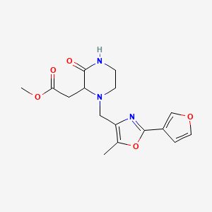 methyl (1-{[2-(3-furyl)-5-methyl-1,3-oxazol-4-yl]methyl}-3-oxo-2-piperazinyl)acetate