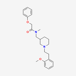 molecular formula C24H32N2O3 B6031423 N-({1-[2-(2-methoxyphenyl)ethyl]-3-piperidinyl}methyl)-N-methyl-2-phenoxyacetamide 