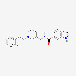 molecular formula C25H31N3O B6031444 N-methyl-N-({1-[2-(2-methylphenyl)ethyl]-3-piperidinyl}methyl)-1H-indole-6-carboxamide 