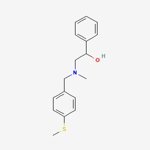 molecular formula C17H21NOS B6031450 2-{methyl[4-(methylthio)benzyl]amino}-1-phenylethanol 