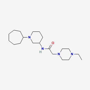 N-(1-cycloheptyl-3-piperidinyl)-2-(4-ethyl-1-piperazinyl)acetamide