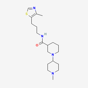 molecular formula C19H32N4OS B6031478 1'-methyl-N-[3-(4-methyl-1,3-thiazol-5-yl)propyl]-1,4'-bipiperidine-3-carboxamide 