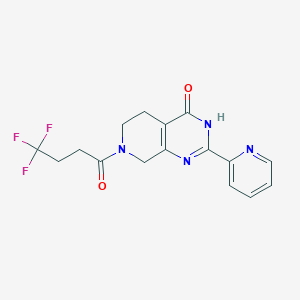 molecular formula C16H15F3N4O2 B6031491 2-pyridin-2-yl-7-(4,4,4-trifluorobutanoyl)-5,6,7,8-tetrahydropyrido[3,4-d]pyrimidin-4(3H)-one 