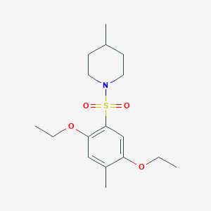 molecular formula C17H27NO4S B603150 1-[(2,5-Diethoxy-4-methylphenyl)sulfonyl]-4-methylpiperidine CAS No. 1206144-01-5
