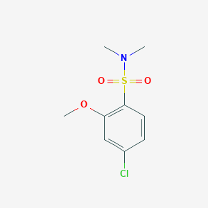 molecular formula C9H12ClNO3S B603152 4-chloro-2-methoxy-N,N-dimethylbenzene-1-sulfonamide CAS No. 1125436-76-1