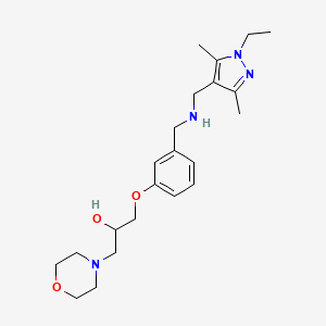 1-[3-({[(1-ethyl-3,5-dimethyl-1H-pyrazol-4-yl)methyl]amino}methyl)phenoxy]-3-(4-morpholinyl)-2-propanol