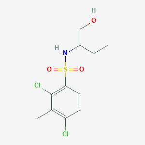 2,4-dichloro-N-(1-hydroxybutan-2-yl)-3-methylbenzene-1-sulfonamide