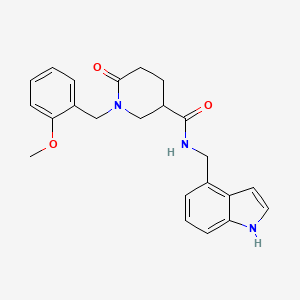 N-(1H-indol-4-ylmethyl)-1-(2-methoxybenzyl)-6-oxo-3-piperidinecarboxamide