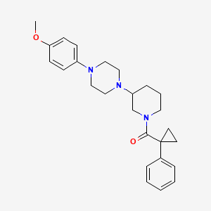 molecular formula C26H33N3O2 B6031558 1-(4-methoxyphenyl)-4-{1-[(1-phenylcyclopropyl)carbonyl]-3-piperidinyl}piperazine 