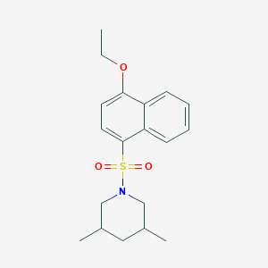 molecular formula C19H25NO3S B603156 1-[(4-Ethoxynaphthalen-1-yl)sulfonyl]-3,5-dimethylpiperidine CAS No. 1081318-44-6