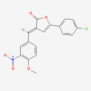 molecular formula C18H12ClNO5 B6031562 5-(4-chlorophenyl)-3-(4-methoxy-3-nitrobenzylidene)-2(3H)-furanone 