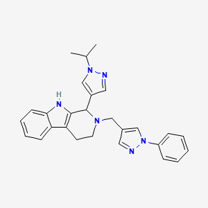 1-(1-isopropyl-1H-pyrazol-4-yl)-2-[(1-phenyl-1H-pyrazol-4-yl)methyl]-2,3,4,9-tetrahydro-1H-beta-carboline