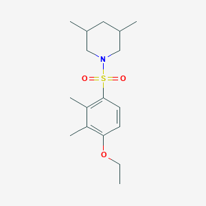 molecular formula C17H27NO3S B603157 1-(4-Ethoxy-2,3-dimethylbenzenesulfonyl)-3,5-dimethylpiperidine CAS No. 893669-57-3