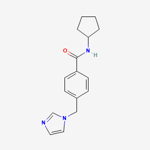 molecular formula C16H19N3O B6031575 N-cyclopentyl-4-(1H-imidazol-1-ylmethyl)benzamide 