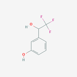 molecular formula C8H7F3O2 B603160 3-(2,2,2-Trifluoro-1-hydroxyethyl)phenol CAS No. 1174535-44-4