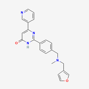 2-(4-{[(3-furylmethyl)(methyl)amino]methyl}phenyl)-6-(3-pyridinyl)-4(3H)-pyrimidinone