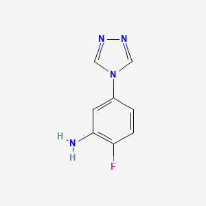 molecular formula C8H7FN4 B603163 2-氟-5-(4H-1,2,4-三唑-4-基)苯胺 CAS No. 1082766-13-9