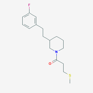 3-[2-(3-fluorophenyl)ethyl]-1-[3-(methylthio)propanoyl]piperidine