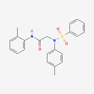 molecular formula C22H22N2O3S B6031635 N~1~-(2-methylphenyl)-N~2~-(4-methylphenyl)-N~2~-(phenylsulfonyl)glycinamide 