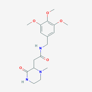 molecular formula C17H25N3O5 B6031668 2-(1-methyl-3-oxo-2-piperazinyl)-N-(3,4,5-trimethoxybenzyl)acetamide 