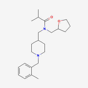 2-methyl-N-{[1-(2-methylbenzyl)-4-piperidinyl]methyl}-N-(tetrahydro-2-furanylmethyl)propanamide