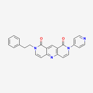 2-(2-phenylethyl)-8-(4-pyridinyl)pyrido[4,3-b]-1,6-naphthyridine-1,9(2H,8H)-dione