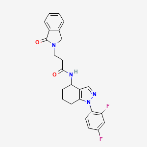 N-[1-(2,4-difluorophenyl)-4,5,6,7-tetrahydro-1H-indazol-4-yl]-3-(1-oxo-1,3-dihydro-2H-isoindol-2-yl)propanamide