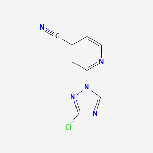 molecular formula C8H4ClN5 B603170 2-(3-chloro-1H-1,2,4-triazol-1-yl)pyridine-4-carbonitrile CAS No. 1807982-63-3