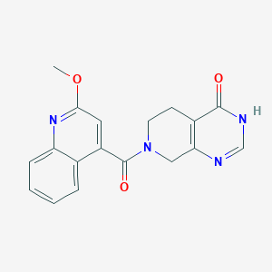 molecular formula C18H16N4O3 B6031703 7-[(2-methoxy-4-quinolinyl)carbonyl]-5,6,7,8-tetrahydropyrido[3,4-d]pyrimidin-4(3H)-one 