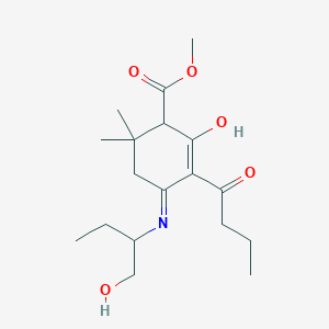 methyl 3-butyryl-4-{[1-(hydroxymethyl)propyl]amino}-6,6-dimethyl-2-oxo-3-cyclohexene-1-carboxylate