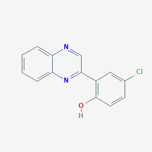 molecular formula C14H9ClN2O B6031752 4-chloro-2-(2-quinoxalinyl)phenol 