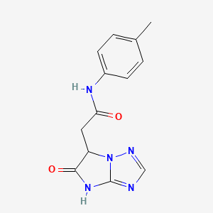 molecular formula C13H13N5O2 B6031756 N-(4-methylphenyl)-2-(5-oxo-5,6-dihydro-4H-imidazo[1,2-b][1,2,4]triazol-6-yl)acetamide 