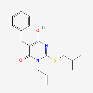 molecular formula C18H22N2O2S B6031778 3-allyl-5-benzyl-6-hydroxy-2-(isobutylthio)-4(3H)-pyrimidinone 