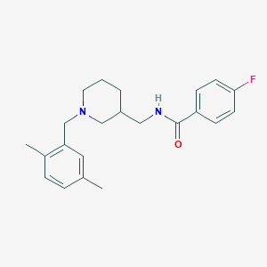 N-{[1-(2,5-dimethylbenzyl)-3-piperidinyl]methyl}-4-fluorobenzamide