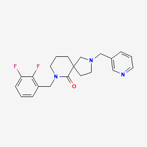 molecular formula C21H23F2N3O B6031788 7-(2,3-difluorobenzyl)-2-(3-pyridinylmethyl)-2,7-diazaspiro[4.5]decan-6-one 