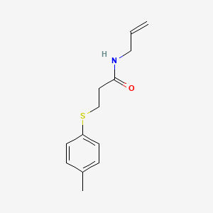 molecular formula C13H17NOS B6031794 N-allyl-3-[(4-methylphenyl)thio]propanamide 