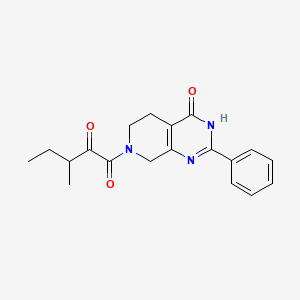 molecular formula C19H21N3O3 B6031814 7-(3-methyl-2-oxopentanoyl)-2-phenyl-5,6,7,8-tetrahydropyrido[3,4-d]pyrimidin-4(3H)-one 