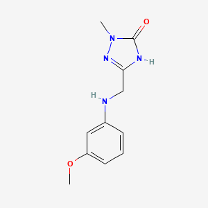 5-{[(3-methoxyphenyl)amino]methyl}-2-methyl-2,4-dihydro-3H-1,2,4-triazol-3-one