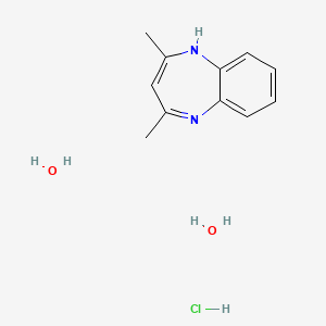 molecular formula C11H17ClN2O2 B6031837 2,4-dimethyl-1H-1,5-benzodiazepine hydrochloride dihydrate 