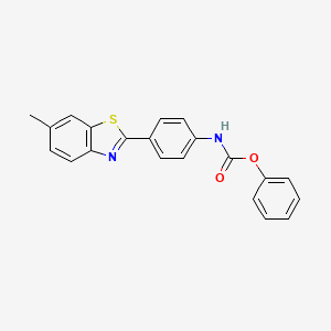 molecular formula C21H16N2O2S B6031841 phenyl [4-(6-methyl-1,3-benzothiazol-2-yl)phenyl]carbamate CAS No. 87992-63-0