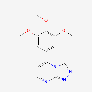 molecular formula C14H14N4O3 B603186 5-(3,4,5-Trimethoxyphenyl)[1,2,4]triazolo[4,3-a]pyrimidine CAS No. 1144448-82-7
