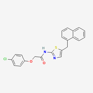 molecular formula C22H17ClN2O2S B6031875 2-(4-chlorophenoxy)-N-[5-(1-naphthylmethyl)-1,3-thiazol-2-yl]acetamide 