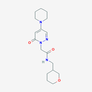 molecular formula C17H26N4O3 B6031891 2-[6-oxo-4-(1-piperidinyl)-1(6H)-pyridazinyl]-N-(tetrahydro-2H-pyran-3-ylmethyl)acetamide 