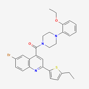 6-bromo-4-{[4-(2-ethoxyphenyl)-1-piperazinyl]carbonyl}-2-(5-ethyl-2-thienyl)quinoline