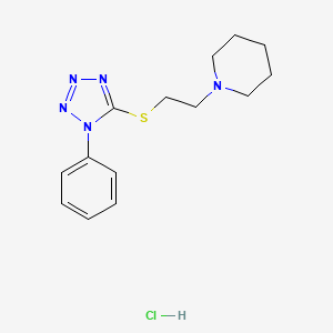 molecular formula C14H20ClN5S B6031915 1-{2-[(1-phenyl-1H-tetrazol-5-yl)thio]ethyl}piperidine hydrochloride 